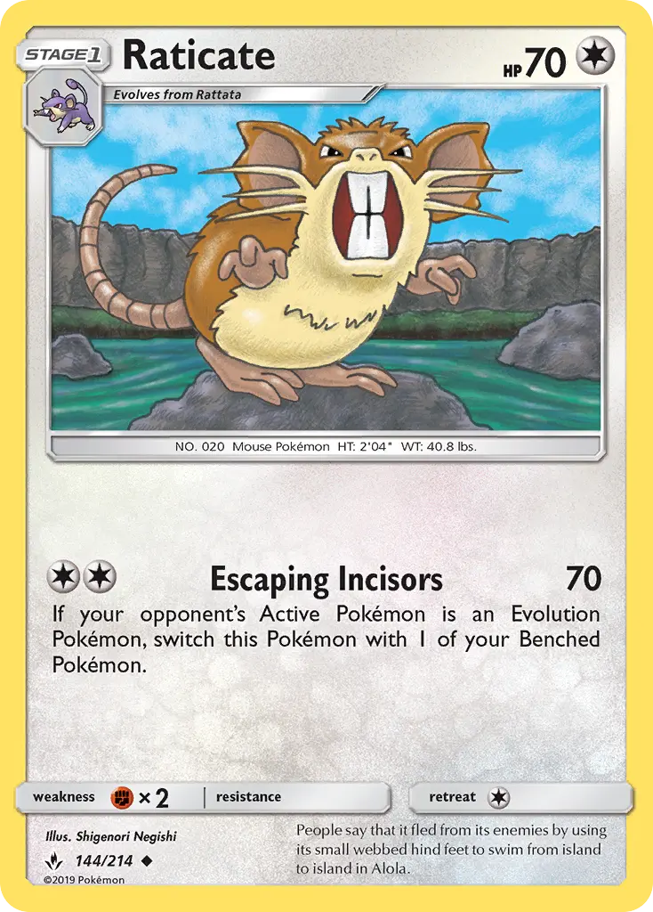 Raticate 144 – Non-holo