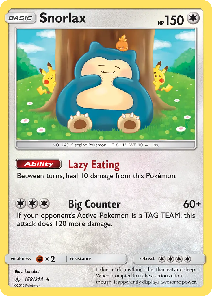 Snorlax 158 – Non-holo