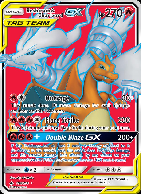 Reshiram & Charizard GX 194/214