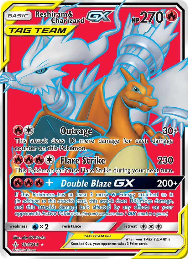 Reshiram & Charizard GX 194 – Non-holo