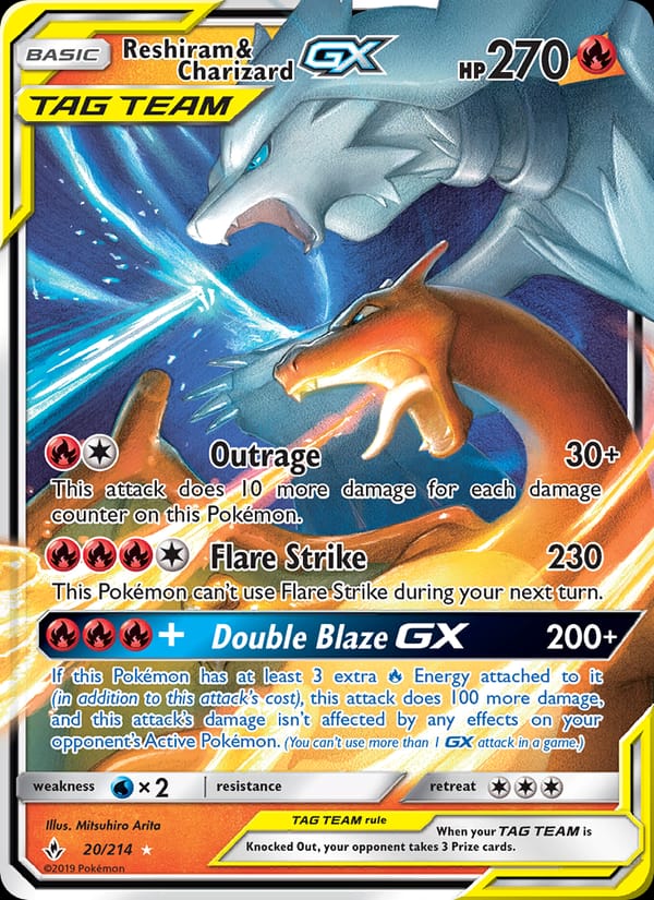 Reshiram & Charizard GX 020/214