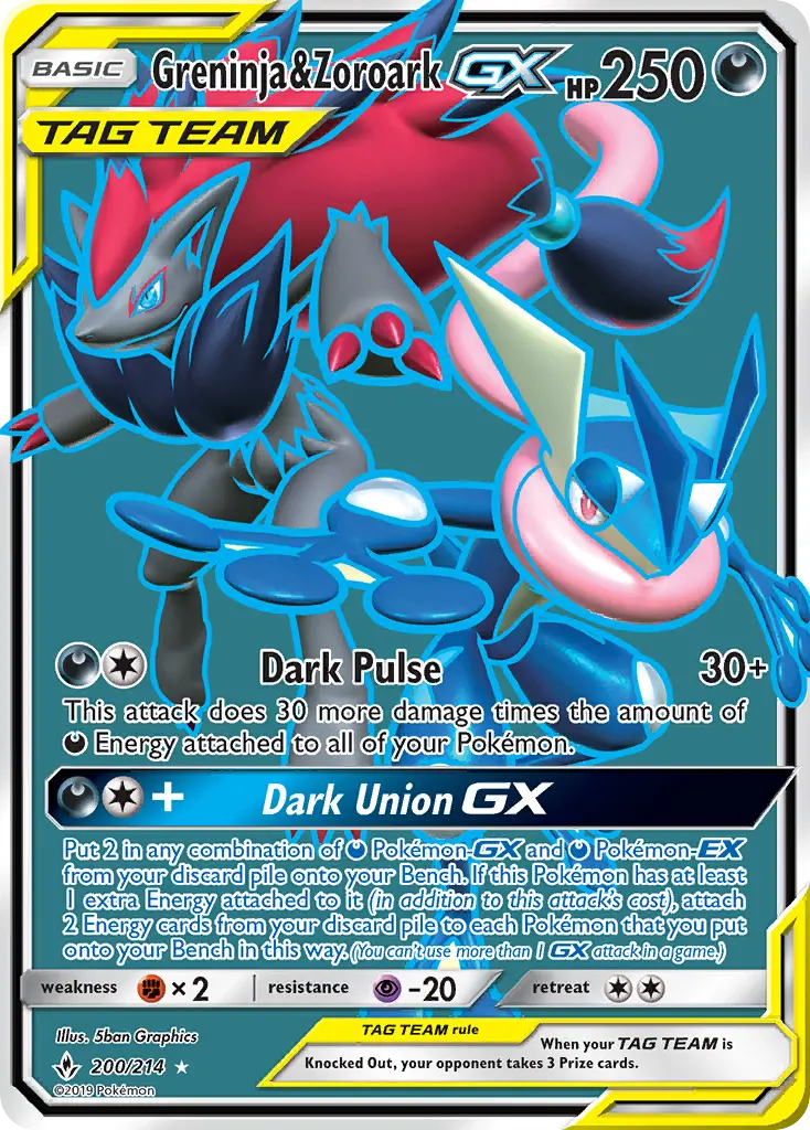 Greninja & Zoroark GX 200 – Non-holo