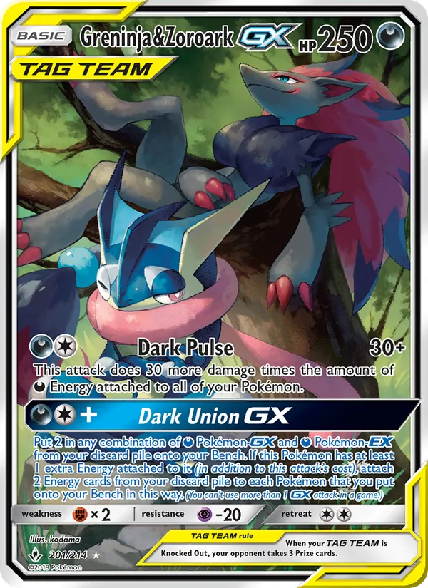 Greninja & Zoroark GX 201 – Non-holo
