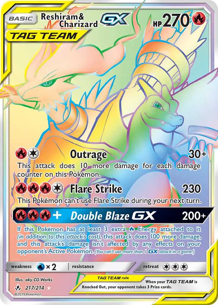 Reshiram et Dracaufeu GX