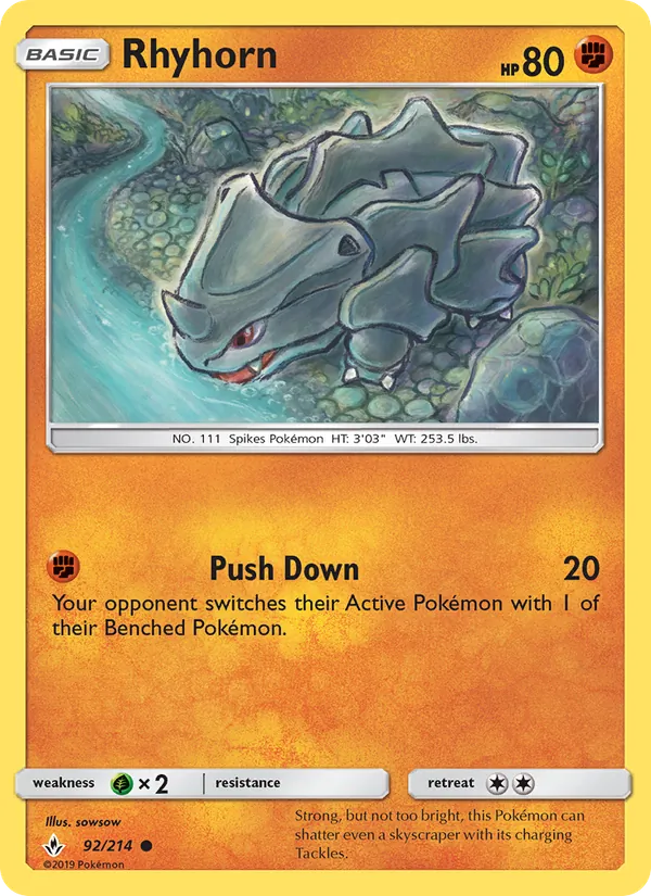 Rhyhorn 92 – Non-holo