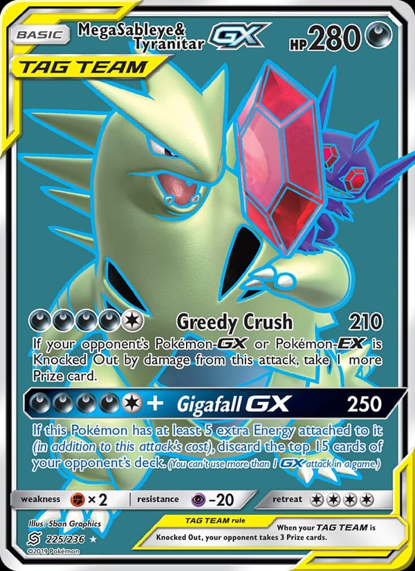 Mega Sableye & Tyranitar GX 225/236