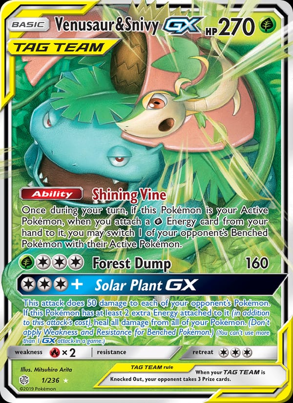 Venusaur & Snivy GX 001/236