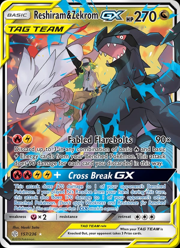 Reshiram & Zekrom GX 157/236