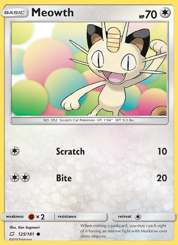 Meowth 125 – Non-holo