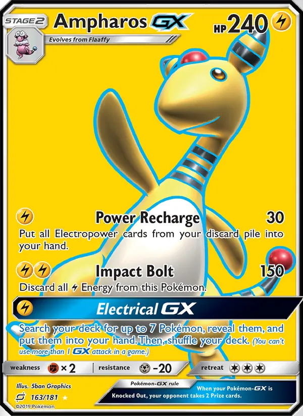 Ampharos GX 163 – Non-holo