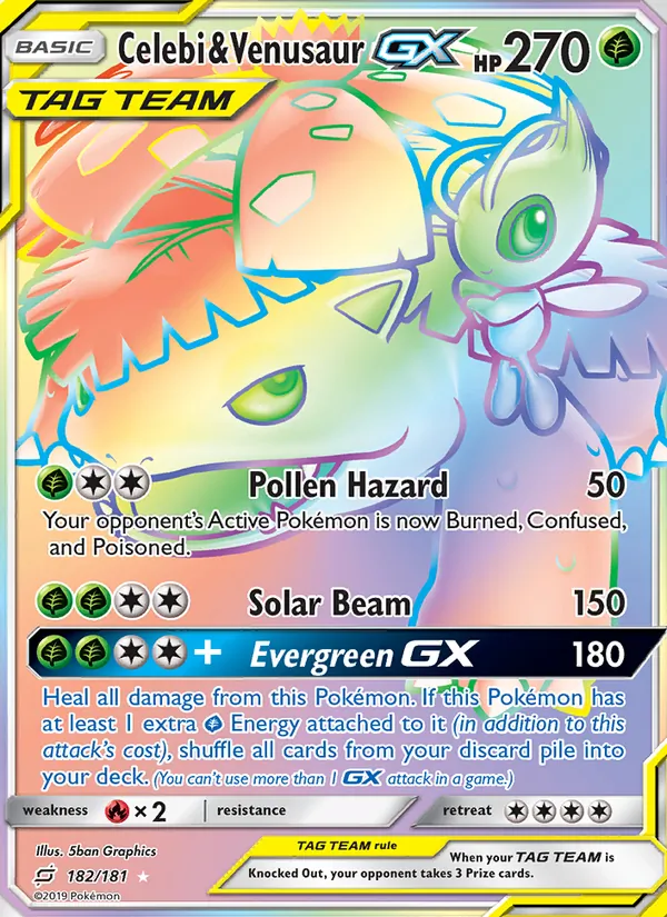 Celebi & Venusaur GX 182 – Non-holo