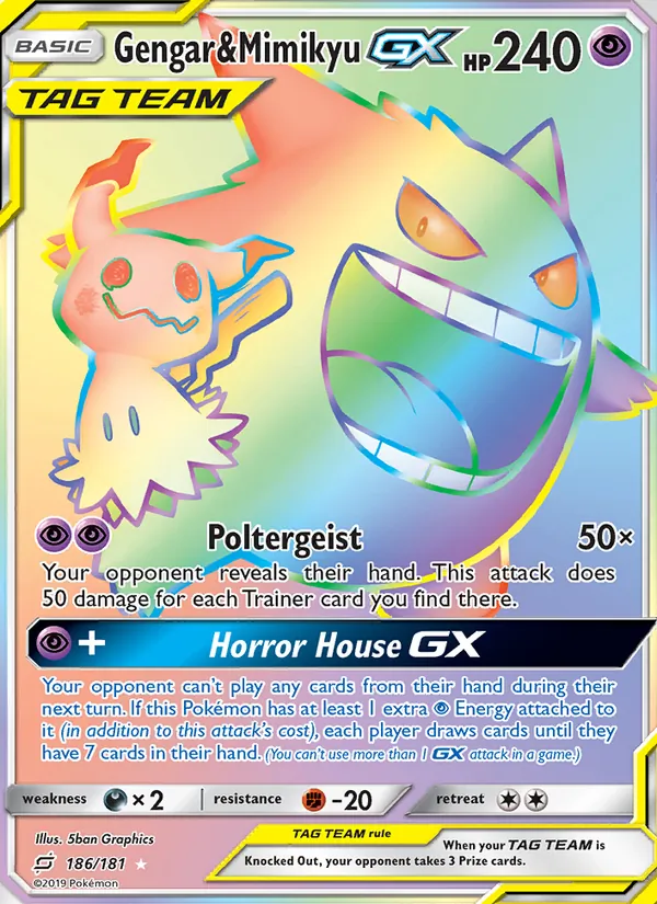 Gengar & Mimikyu GX 186 – Non-holo