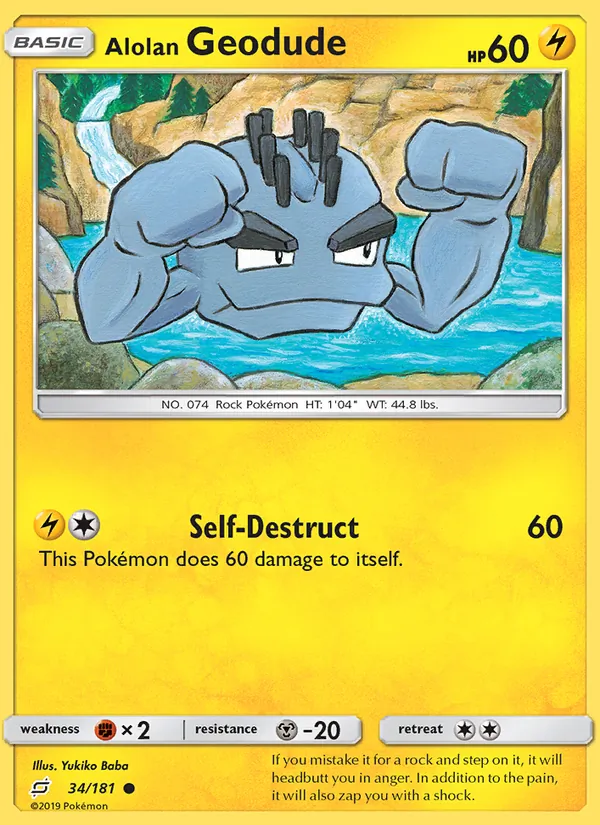 Alolan Geodude 34 – Non-holo