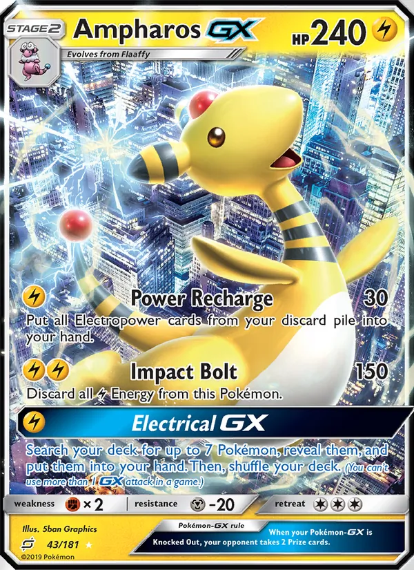 Ampharos GX 43 – Non-holo