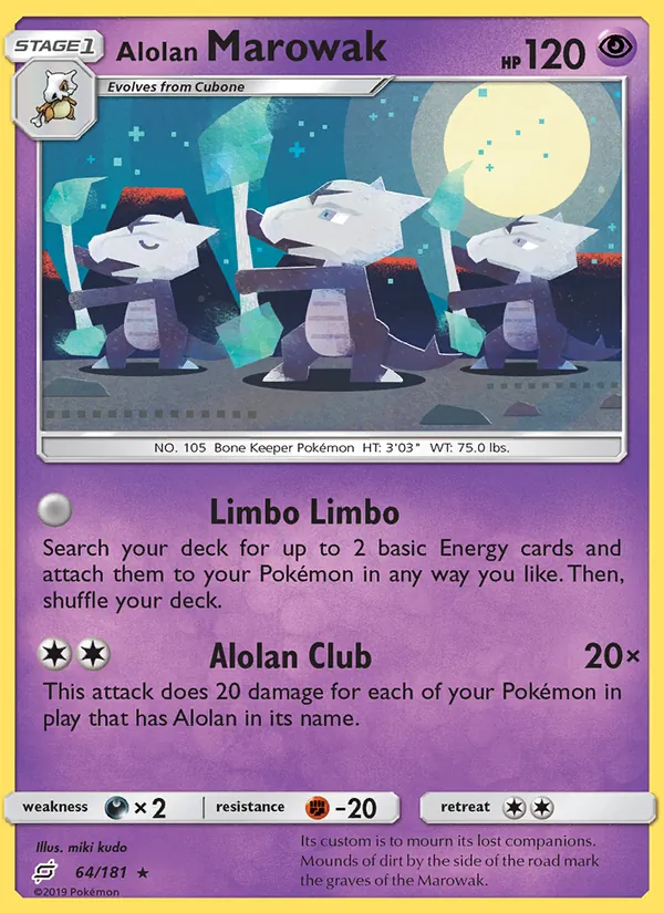 Alolan Marowak 64 – Non-holo