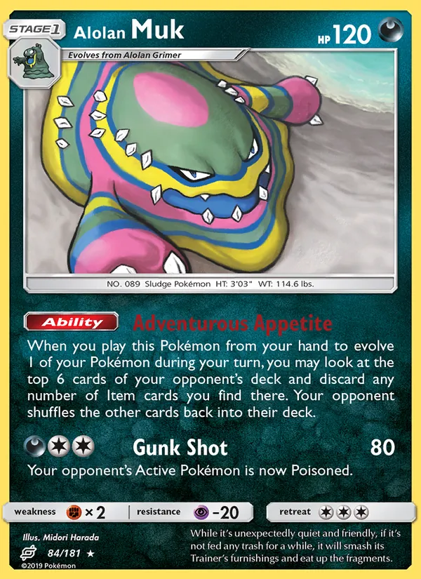 Alolan Muk 84 – Non-holo