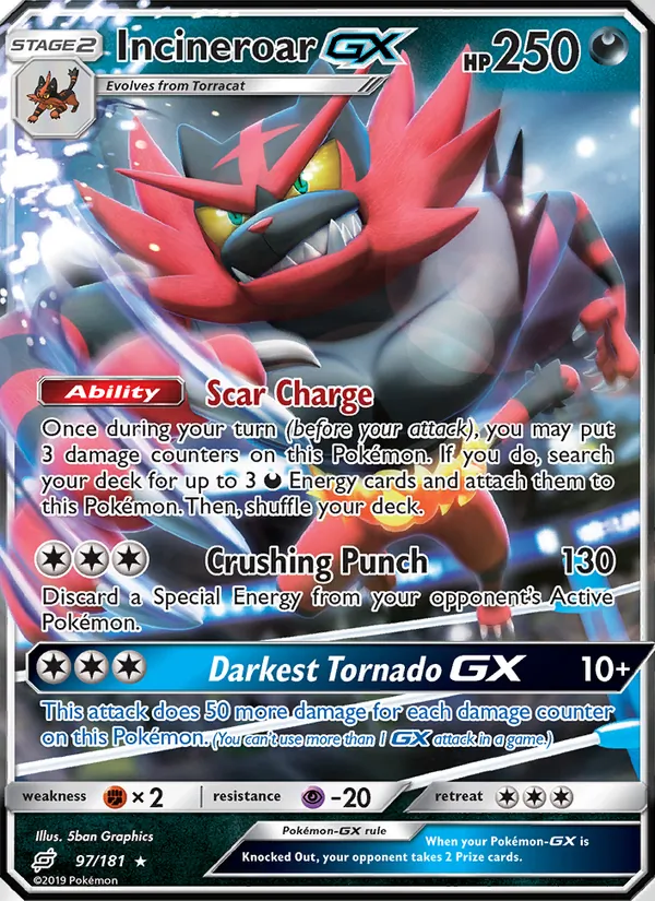 Incineroar GX 97 – Non-holo