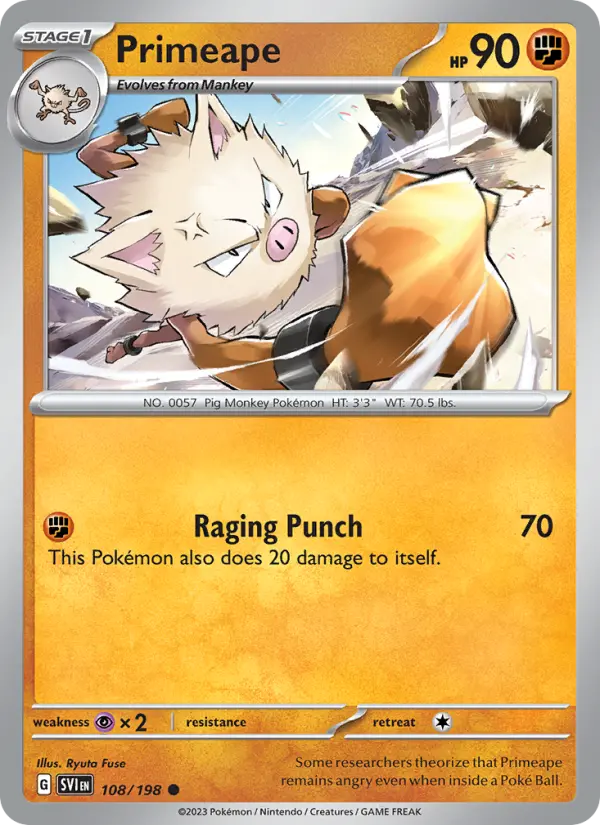 Primeape 108 – Non-holo