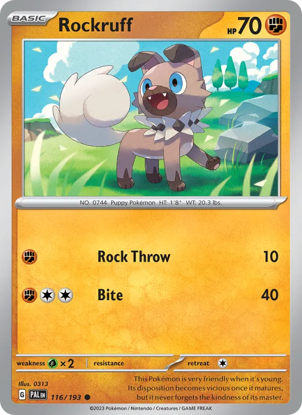 Rockruff 116 – Non-holo
