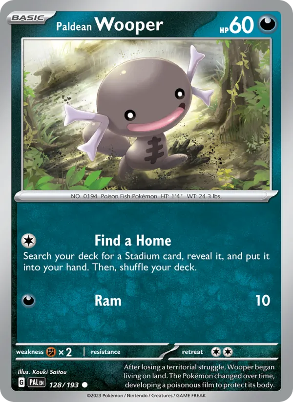 Paldean Wooper 128 – Non-holo