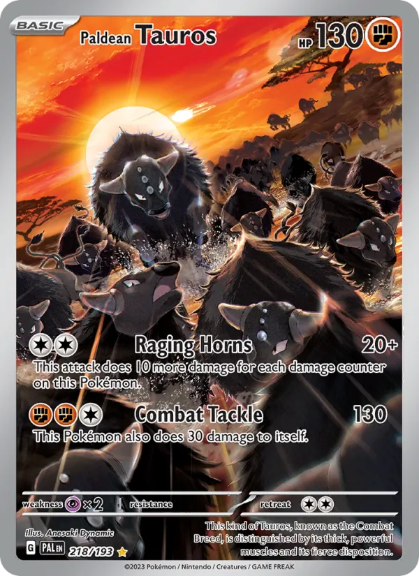 Paldean Tauros 218 – Holo