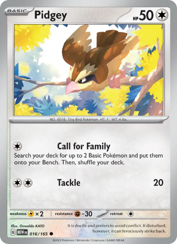 Pidgey 016 – Non-holo