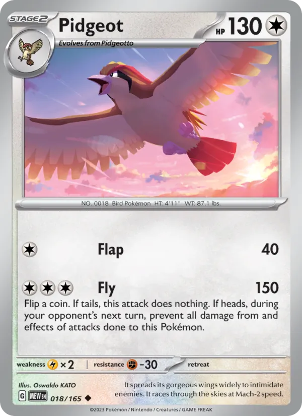 Pidgeot 018 – Non-holo