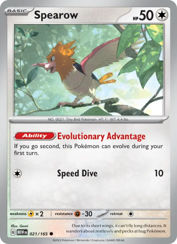 Spearow 021 – Non-holo