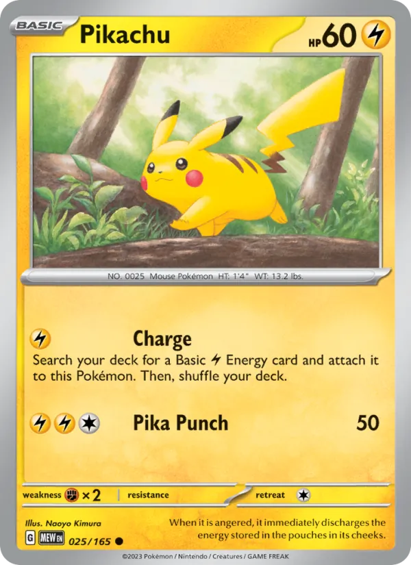Pikachu 025 – Non-holo