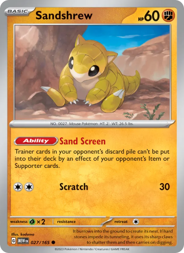 Sandshrew 027 – Non-holo