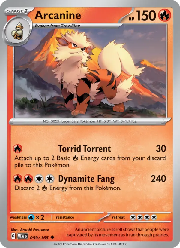 Arcanine 059 – Non-holo