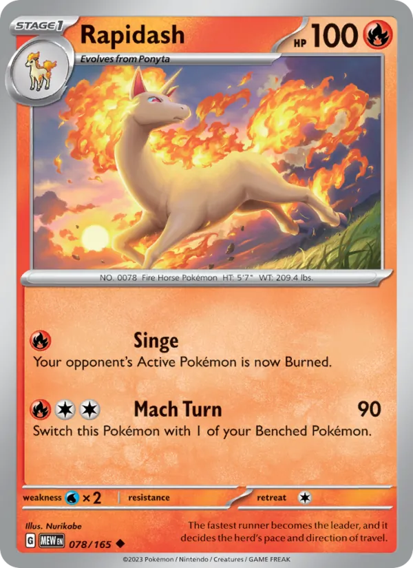 Rapidash 078 – Non-holo