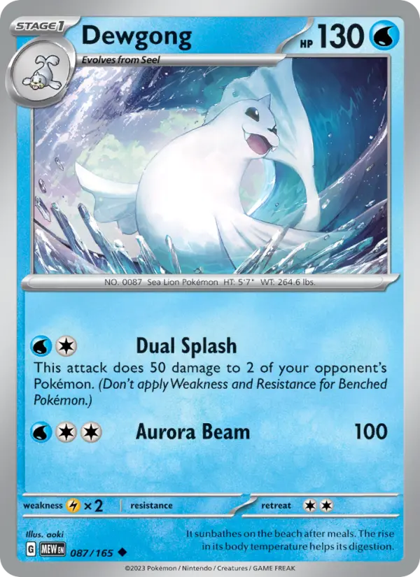 Dewgong 087 – Non-holo