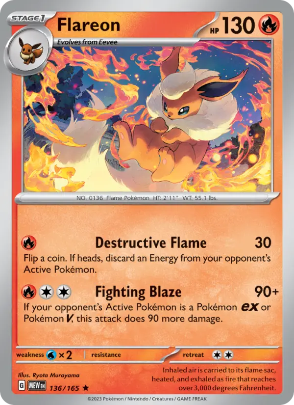 Flareon 136 – Reverse Holo