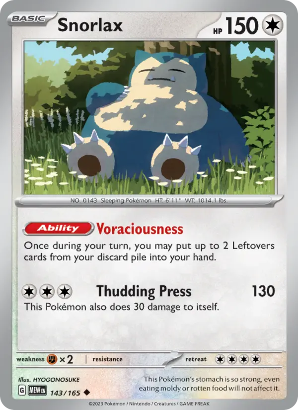 Snorlax 143 – Non-holo
