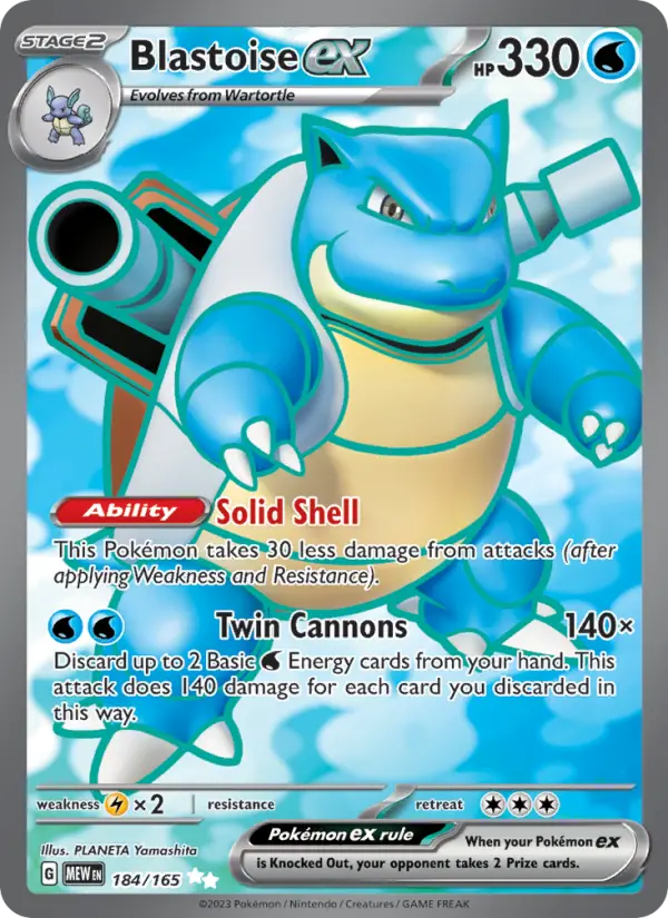 Blastoise ex 184 – Holo