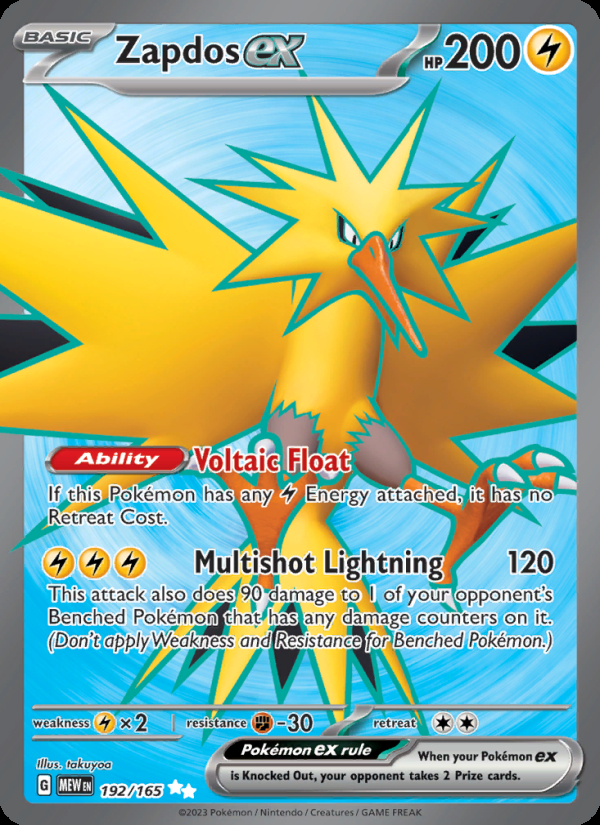 Zapdos ex card photo