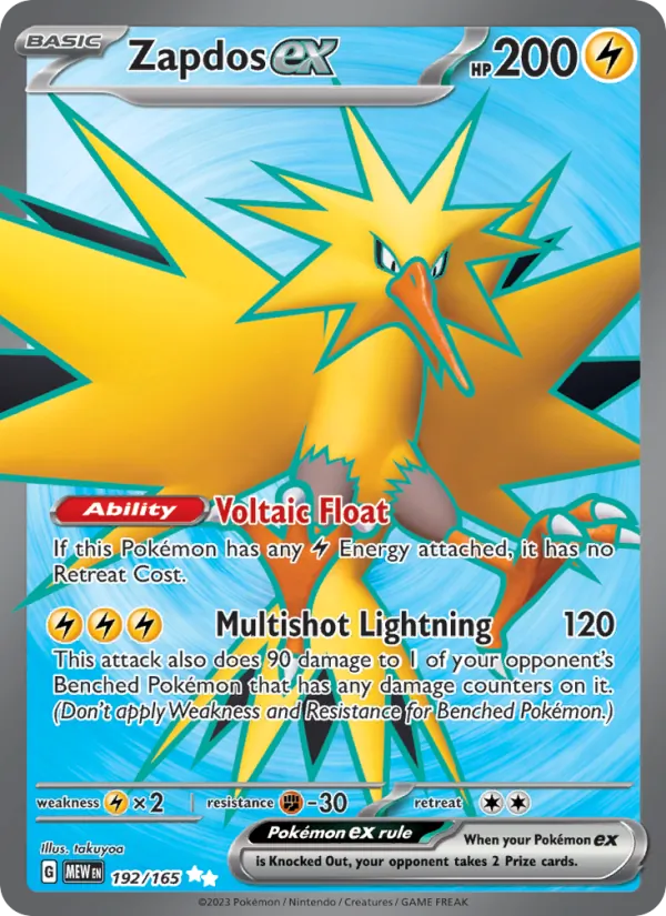 Zapdos ex 192 – Holo