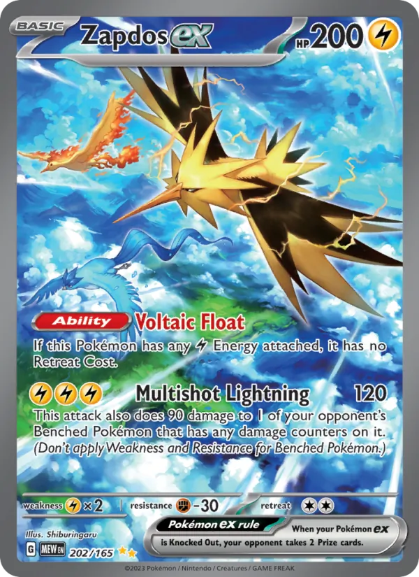 Zapdos ex 202 – Holo