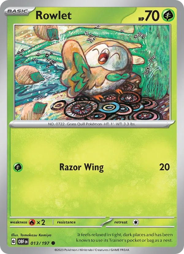 Rowlet 013 – Non-holo