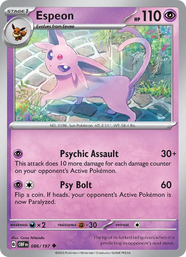 Espeon 086 – Non-holo