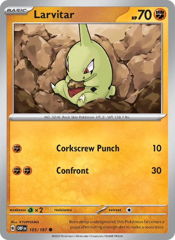 Larvitar 105 – Non-holo