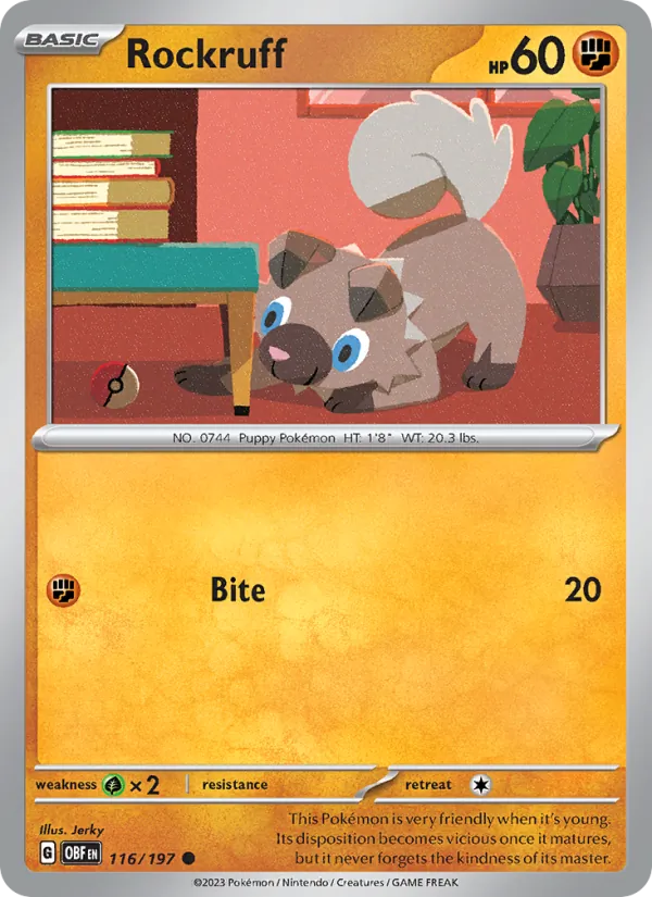 Rockruff 116 – Non-holo