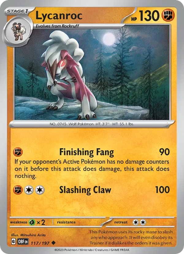 Lycanroc 117 – Non-holo