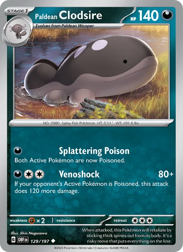 Paldean Clodsire 129 – Non-holo