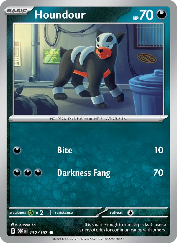 Houndour 132 – Non-holo