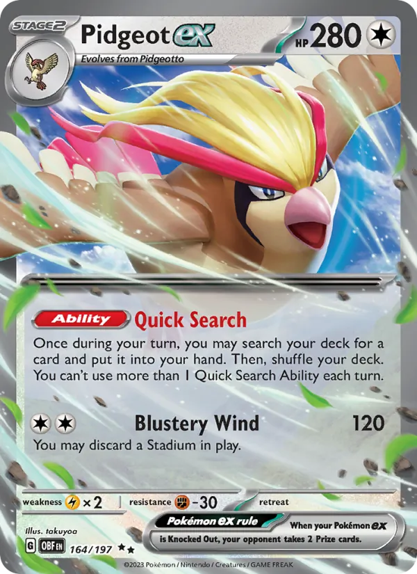 Pidgeot ex 164 – Holo
