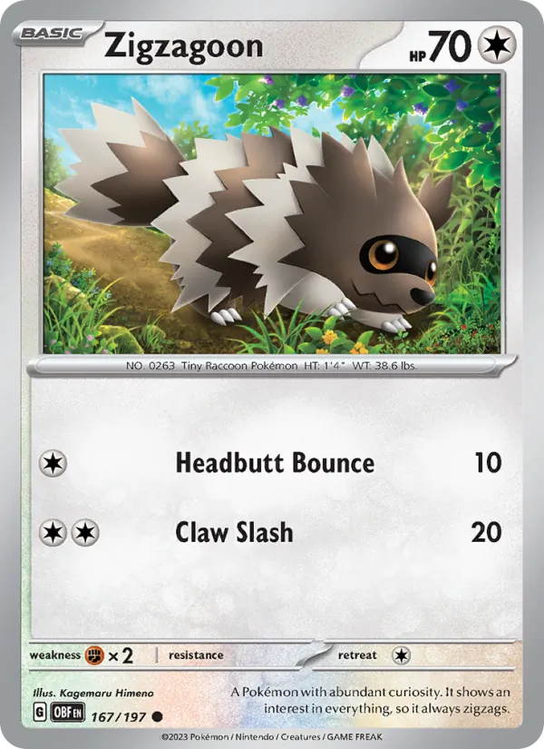 Zigzagoon 167 – Non-holo