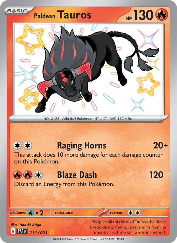 Paldean Tauros 111 – Holo
