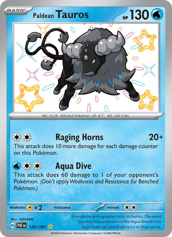 Paldean Tauros 120 – Holo